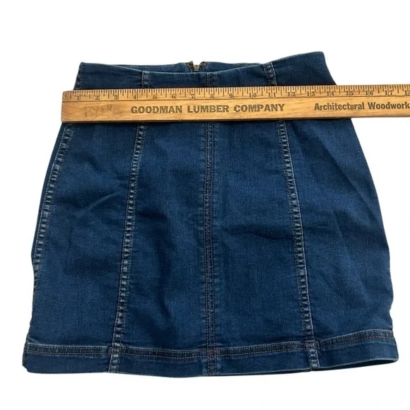 Free People Modern Femme Denim Mini Skirt size women’s 4 - Picture 7 of 8